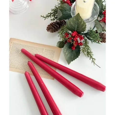제이빌라 레드 스파스 테이퍼 캔들 양초 초 빨강 크리스마스초