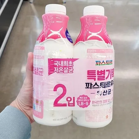 셀러허브 식품 파스퇴르 LB 9 유산균 우유 900ml x 2개 a89830