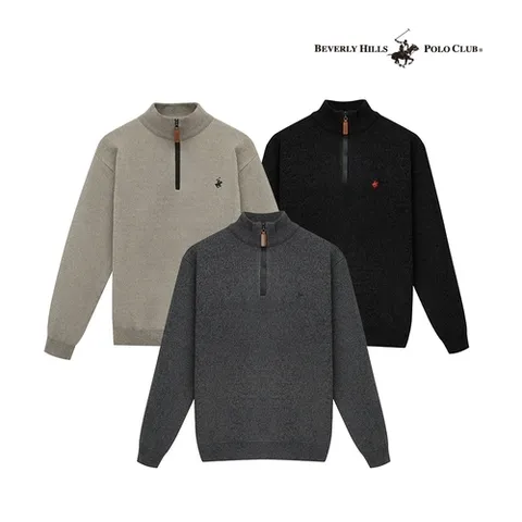 비버리힐스폴로클럽 비버리힐스폴로클럽 A40TS923J4 맨 하프집업 니트DJ