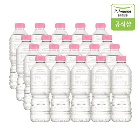 풀무원샘물 [T] 워터루틴 무라벨 생수 500mL X 20병(무라벨/유라벨 랜덤발송)