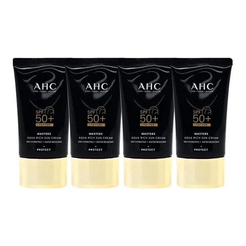 AHC 마스터즈 아쿠아 리치 선크림 대용량 썬크림 60ml 4개