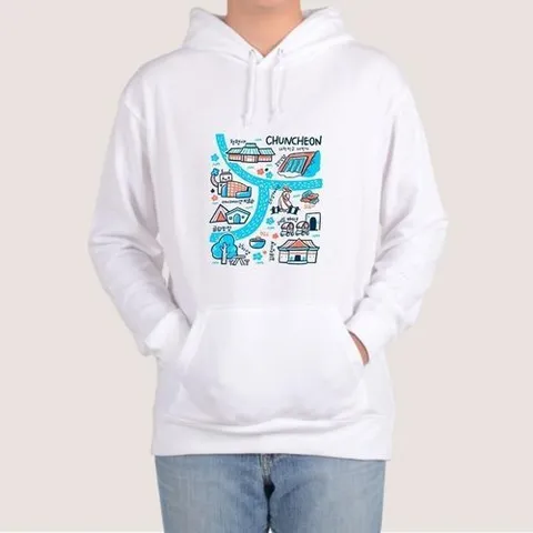 셀러허브 패션 [JHQOQ53R_4B]후드티 국내여행 강원도 프린팅티셔츠 춘천