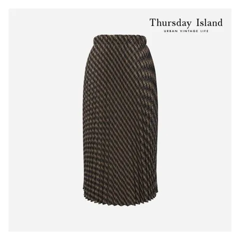 써스데이아일랜드 Thursday Island] 아코디언 주름 스커트(T228MSK231W)
