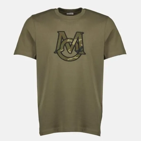 몽클레어 25FW 몽클레어 모노그램 코튼 티셔츠 8C0002489AYY823 OLIVE GREEN DOM