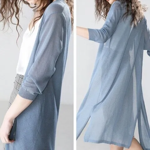 패션플러스 [잇백잇슈] 여름롱가디건 얇은 캐주얼 로브가디건 심플 편안 여성