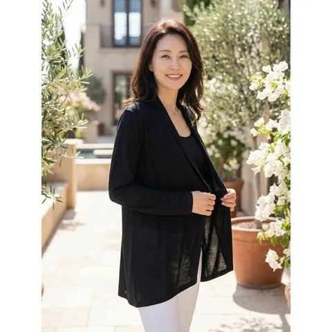 르찌나 케이디 롱 오픈 루즈핏 쿨링 시원한 로브 가디건_P080783019