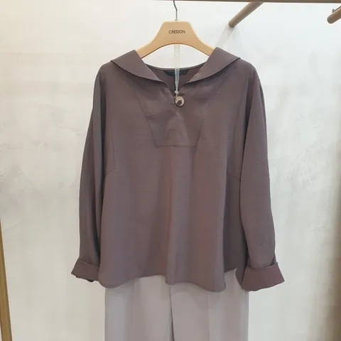 크레송 여성여성  등근카라  블라우스  MFCMBA04ADG