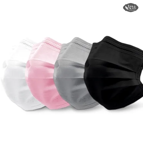 참조은 황사 마스크 국산 참조은 일회용 마스크 200매 대형 화이트 블랙 그레이 핑크-비말차단 MB필터 3중구조 덴탈