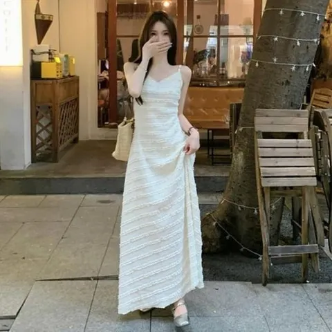 셀러허브 패션 여자 레이스 브이넥 뷔스티에 a라인 롱원피스