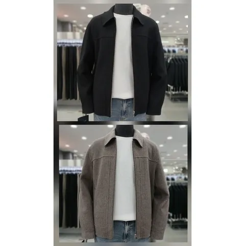 앤드지 25F/W 울 캐시미어 혼방 블루종자켓2종 HZF4KG1203GN