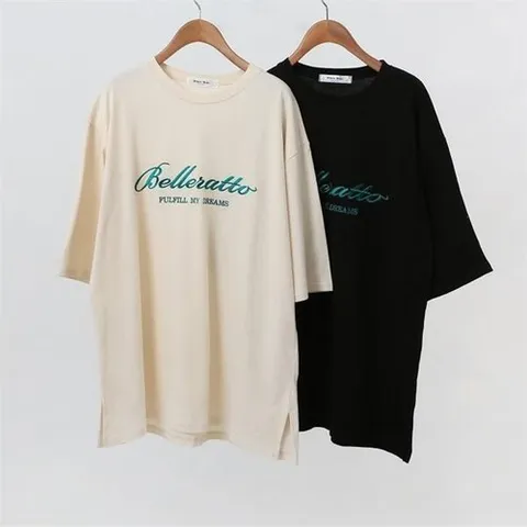 셀러허브 패션 빅사이즈사랑해요 A605L008 샤인자수 트임박스티 WB