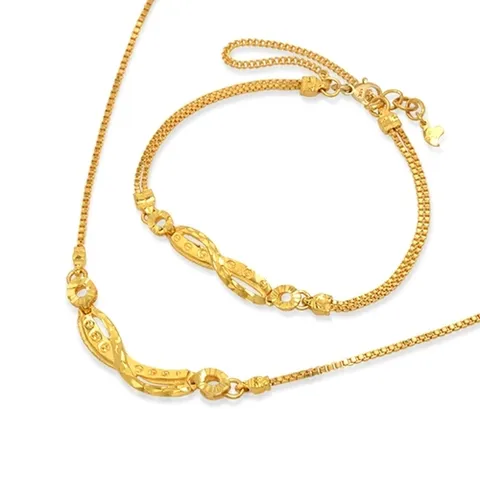 골드모아 순금 목걸이 팔찌 세트 22.5g [카이 박스체인]