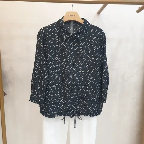 크레송 쉬폰  패턴  블라우스  NFCGBG02ADG