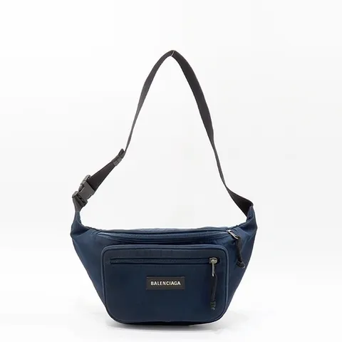 발렌시아가 고이비토 중고명품 Balenciaga(발렌시아가) 482389 네이비 패브릭 익스플로러 벨트백
