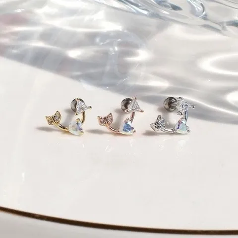 셀러허브 패션 [낱개판매] 러브 어라운드 귓바퀴 트라거스 피어싱