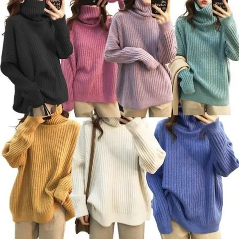 셀러허브 패션 [더블디] 여성 데일리 넥웜 긴팔 니트 목폴라 LD-1049 (12335889)