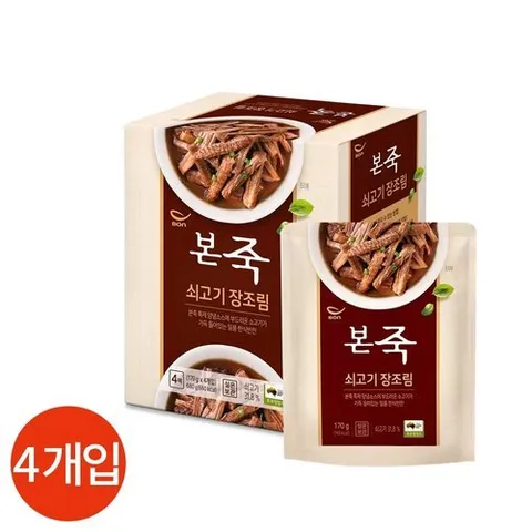 순수본가 본죽 쇠고기 장조림 170g x 4개