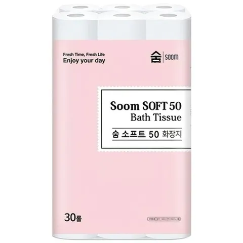 기타 천연펄프 엠보싱 화장지 롤화장지 2겹 50m 30롤
