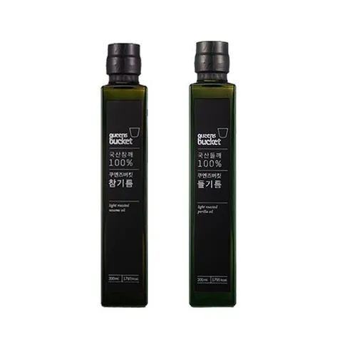 쿠엔즈버킷 참기름+들기름 200ml 2종세트