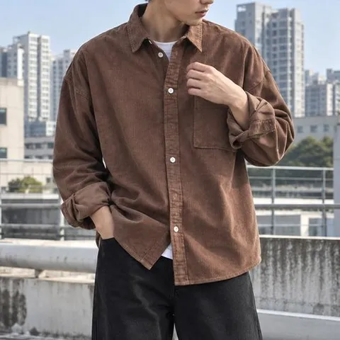 셀러허브 패션 남성 3컬러 빈티지 코듀로이 긴팔 포켓 셔츠 IS-JK64 (52979032)