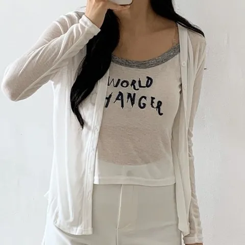 H스타일 SET리나세트 상의세트 가디건나시세트 여름_P398707723