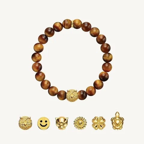 수앤진골드 호안석 8mm 참 팔찌 6종 24K 순금 3.75g