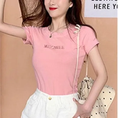 기타 영문 LJM 자수 008 반팔티 이너티셔츠 데일리룩 (KYR-WD8606D)