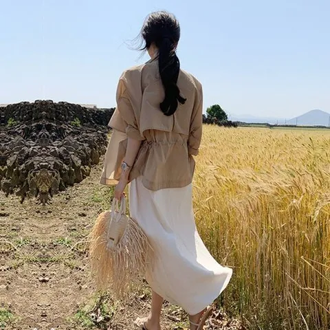 엄지척 바스락 봄 바람막이 꾸안꾸 점퍼