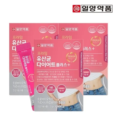 일양약품 프라임 유산균 앤 다이어트 30포 3박스 / 모유유래 유산균 가르시니아