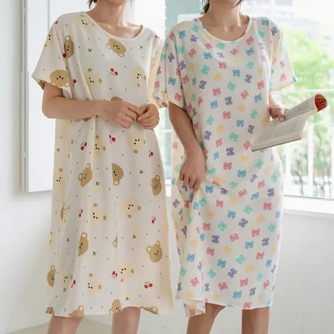 패션플러스 보들보들 시원한 아사캐릭터 원피스