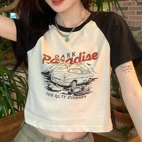 셀러허브 패션 [오노마] ONM 빈티지 그래픽 라글란 반팔 티셔츠 레트로 프린팅 (39913210)