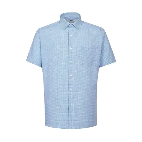 닥스 면혼방 마이크로체크 반팔셔츠 슬림핏DLS2SHDS621ML