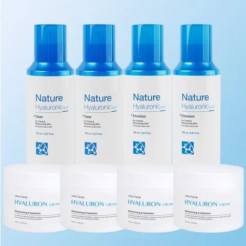 푸드어홀릭 네이처 히알루론산 기초 8종 패키지 /토너2+에멀전2+크림4