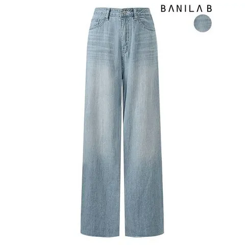 바닐라비 여성 하이웨스트 와이드 데님팬츠_P400311471