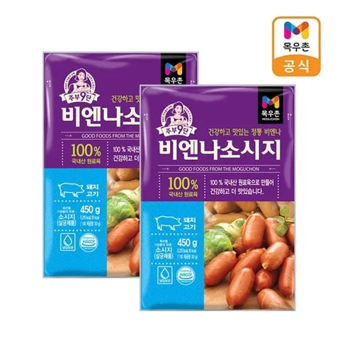목우촌 주부9단 비엔나소시지 450g x 2