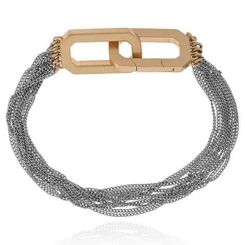 올세인츠 체인 링크 멀티 씬 스트랩 투톤 브라스 브레이슬릿 540450TWO 979