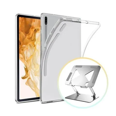 셀러허브 1 갤럭시탭4 10.1 T530 젤리 반투명 케이스+메탈 노트북 거치대