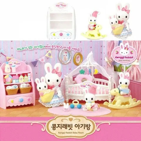원앤원 고품질 원앤원 콩지래빗 아기방 (TV광고상품) 콩지래빗 아기방 TV광고상품 캐릭터 패션인형 WFH64JS