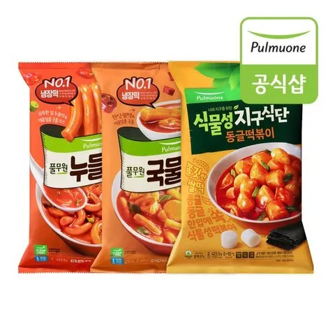 풀무원 떡볶이 3종(밀누들/쌀국물/동글) 4봉 골라담기
