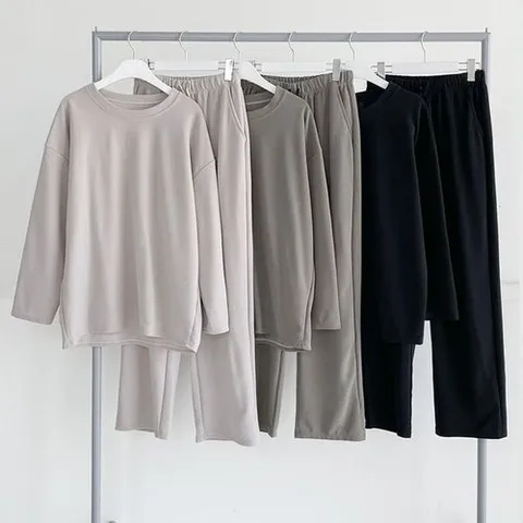 제니유 라이트 구김없는 여성 일자 트레이닝 상하의 세트_P320045324