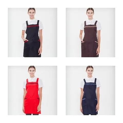 패션플러스 [셀럽하우스] 업소 XJIS5275 주방 사선 주머니 가정 직원 알바 앞치마 5색