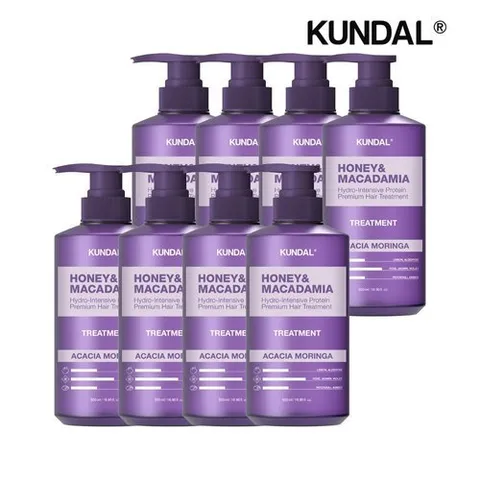 쿤달 쿤달 허니 앤 마카다미아 단백질 트리트먼트 아카시아모링가 500ml x8개