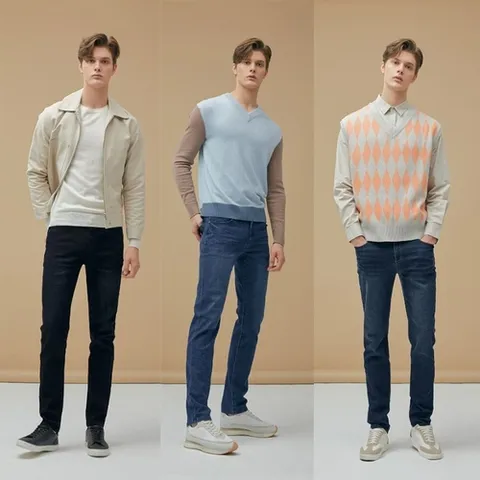 뱅뱅 남성 스트레치 밴딩 데님 3종