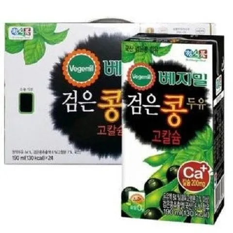 셀러허브 식품 정식품 고칼슘 베지밀 두유 검은콩, 190ml, 96개 (34056059)