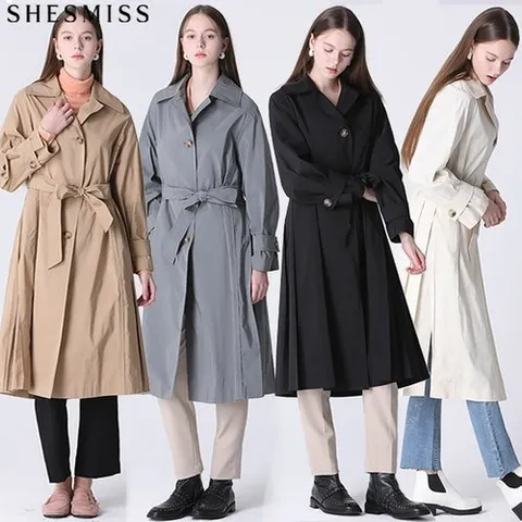 쉬즈미스 SHESMISS)] 볼륨감있는 벨티드 코튼 맥 코트 (택가격 428000원)