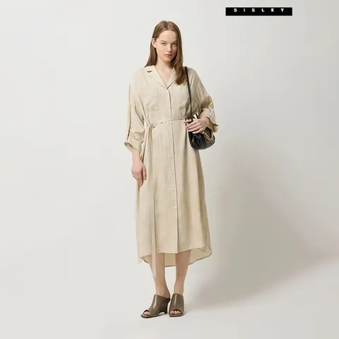 시슬리 시슬리 플레르 벨티드 셔츠 원피스 SAOP07511