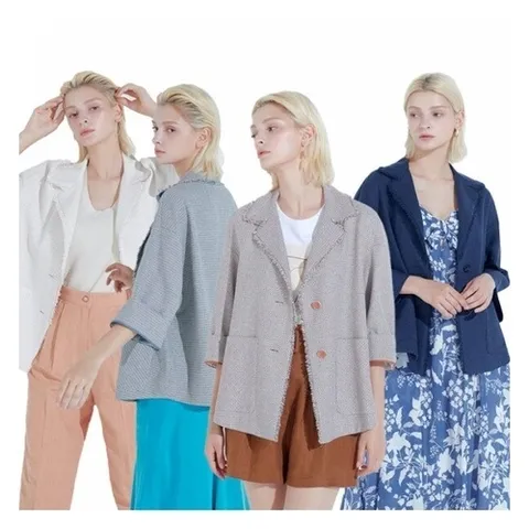 후스타일 다니엘에스떼] 루즈핏 프린지 트위드 자켓 종택1