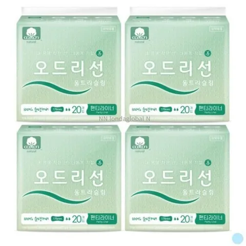 셀러허브 생활리빙 오드리선 울트라슬림 순면 팬티라이너 생리대 20p 4팩