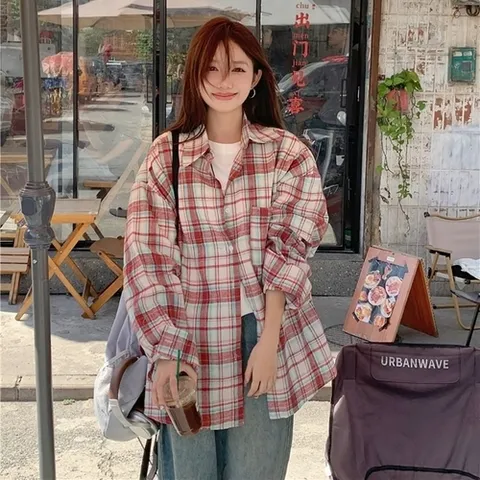 기타 네모 체크 카라 긴팔 셔츠 LL-T176(HSJ-WFHGD2A)