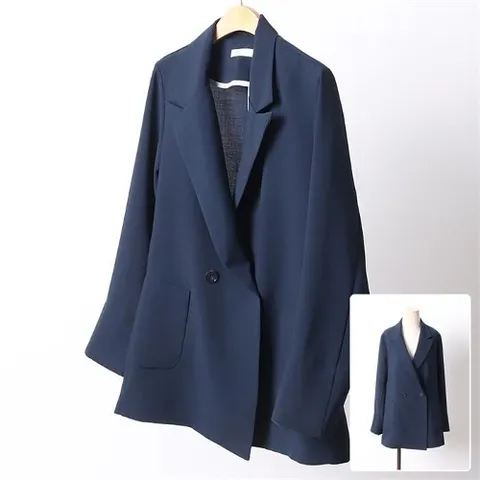 셀러허브 패션 [SidMarket] 카라싱글박시자켓 21D512C 빅사이즈 여성의류